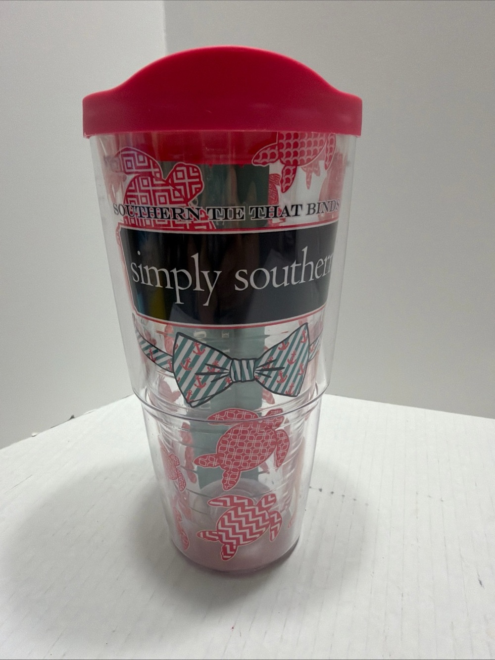 Simply Southern Pink Turtle Tervis Travel Tumbler with Lid 24oz
